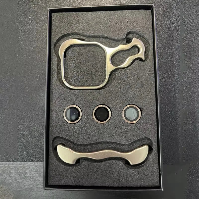 Luxury Irregular Aluminum Alloy Bumper Phone Case for Iphone 16 15 14 13 12 Pro Max 17 Air Pro Lens Film Protection Metal Cover